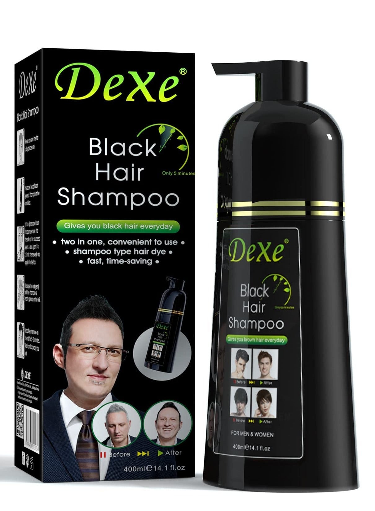 Dexe black hair shampoo 400ml