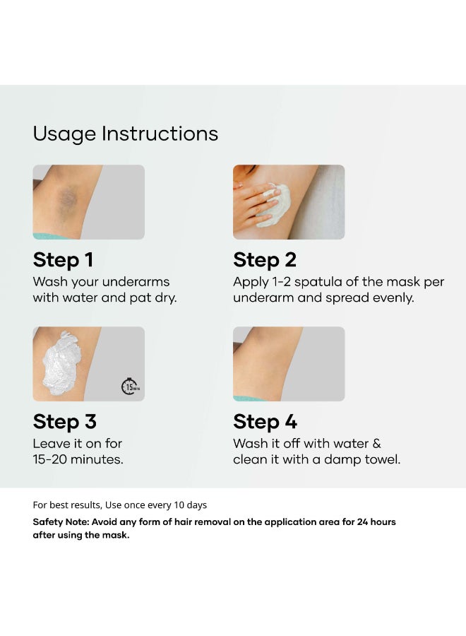 Cureskin Under Arm Brightening Cream Mask with Lactic Acid, Glycolic Acid & Malic Acid | Dark Underarms & Hyperpigmentation | Under Arm Dark Removing Cream, 50 g (Pack of 1) - image 6