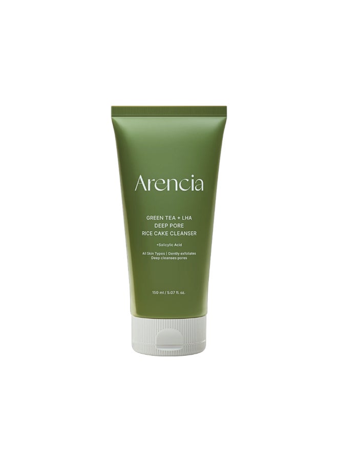 Salicylic Acid, Green Tea + LHA Deep Pore Rice Cake Cleanser – Deep Pore Cleansing, Acne Face Wash, Blackhead Remover, 5.07 fl oz