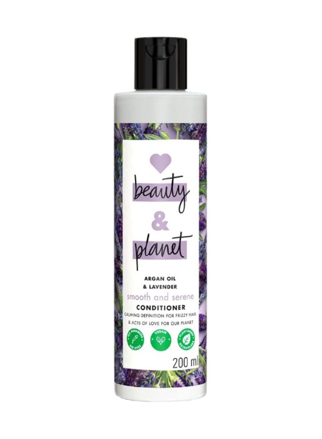 Smooth Serene Conditioner With Argan Oil And Lavender, Paraben And Dye Free 200Ml