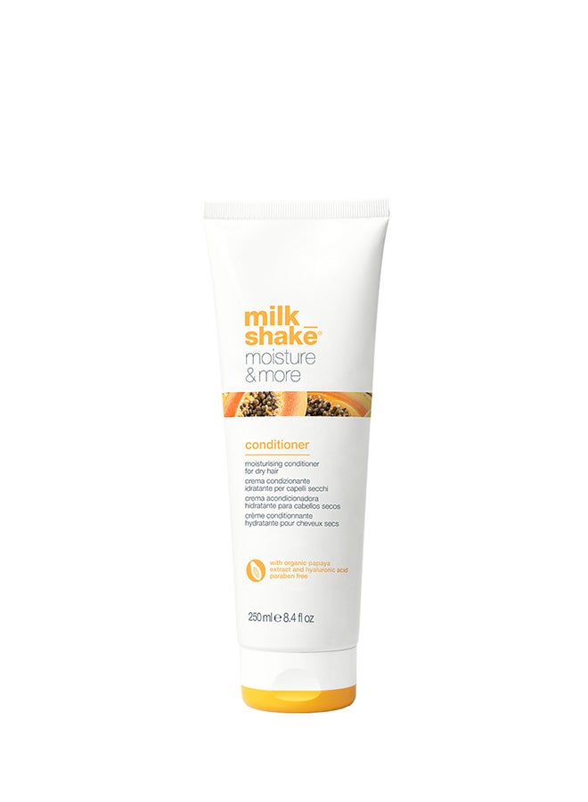 Lightweight Moisture Plus Conditioner with Papaya & Hyaluronic Acid - Deeply Hydrates, Softens & Strengthens Dry Hair with a Tropical Fruit Scent (250 ml)