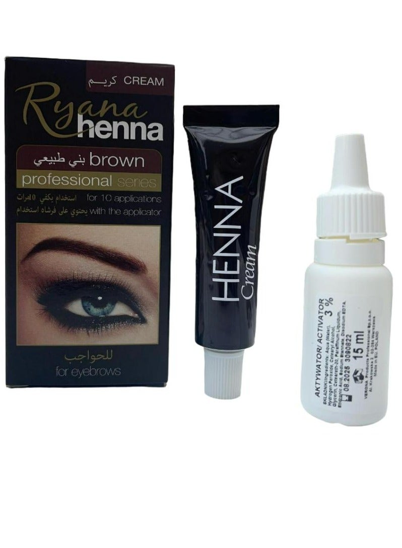 Ryanna Henna Professional  Set For Eyebrows Brown