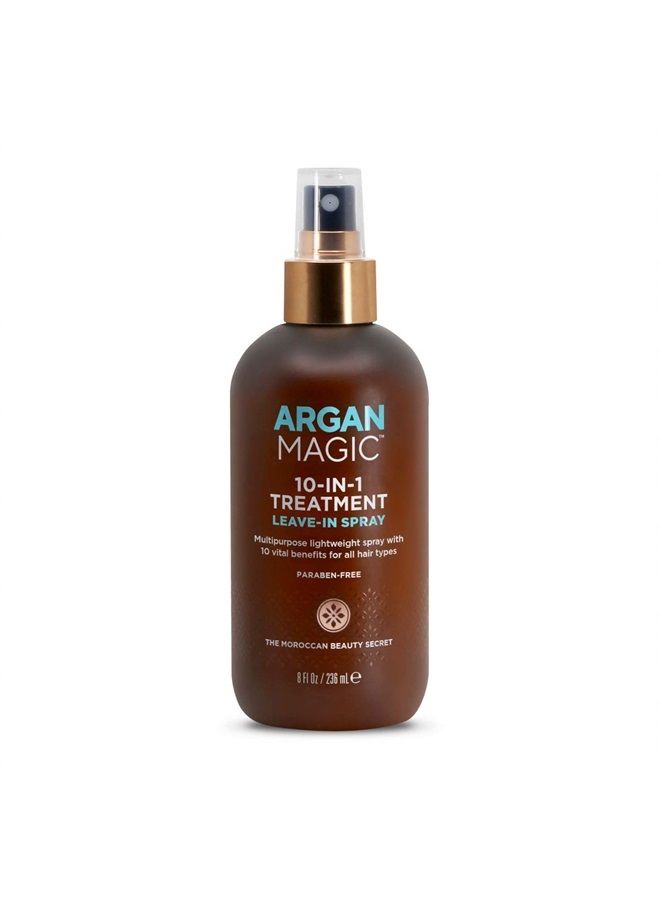 10 in 1 Hair Treatment & Stylizing Spray – Multipurpose Leave in Spray for all Hair Types | Made in USA | Paraben Free | Cruelty Free (8 oz)
