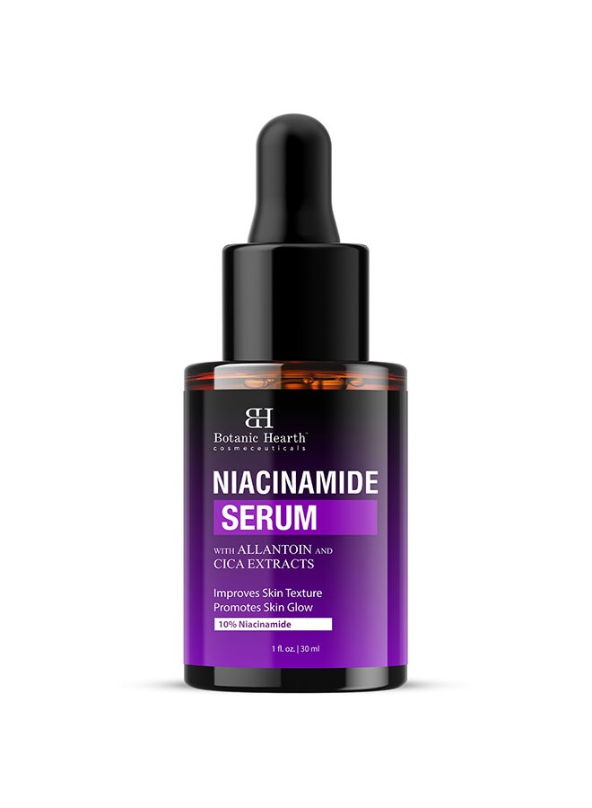 10% Niacinamide Face Serum with Allantoin, Zinc PCA, Cica & Hyaluronic Acid | Minimize Pores, Correct Dark Spots, Even Skin Tone | All Skin Types | For Women & Men | 1 fl oz