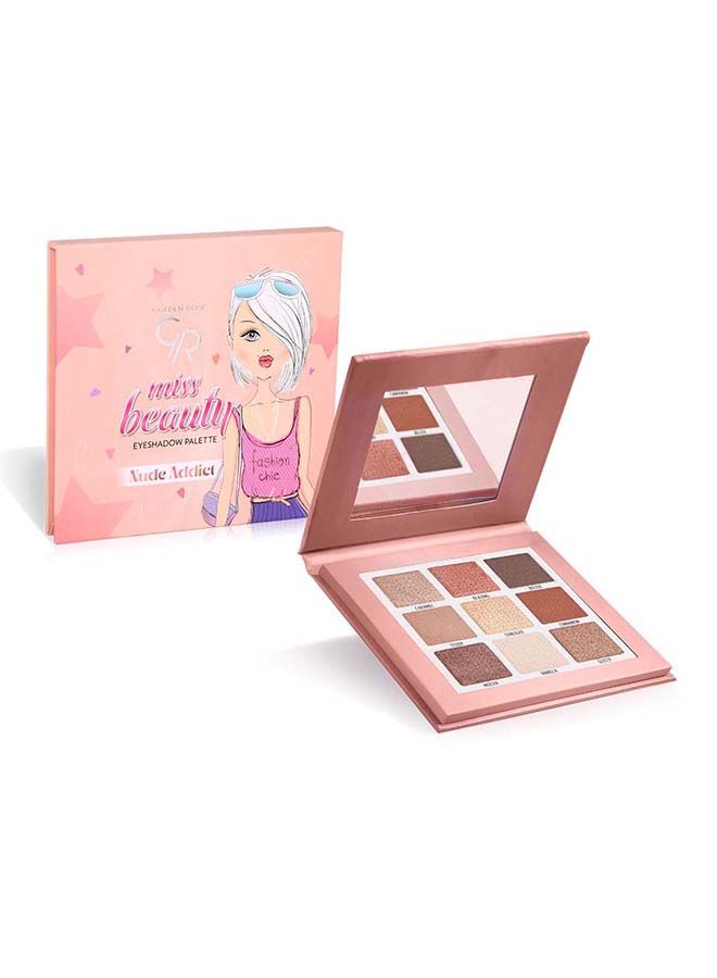GOLDEN ROSE MISS BEAUTY NUDE ADDICT  EYESHADOW PALETTE-NUDE ADDICT