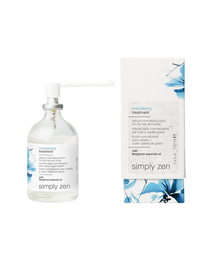 Simply Zen Normalizing Treatment 100ml – Oil Regulation for Congested Scalps, Bergamot & Camphor, Leave-In Fluid for Excess Sebum Relief 100ml