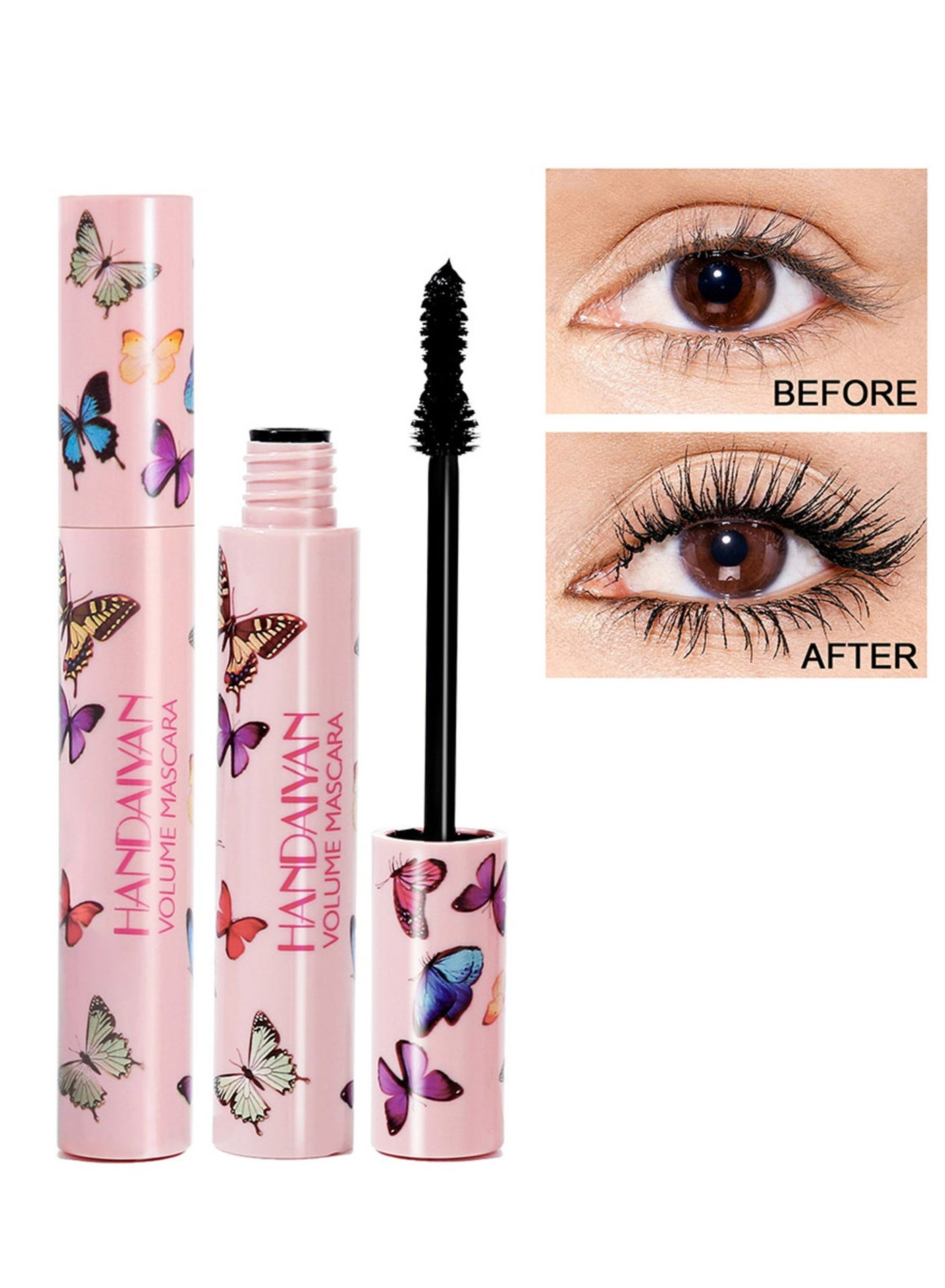 Mascara Black Volume And Long Waterproof Extreme Volume Matte Makeup Mascara Intense Length Lasting Curly Slender,Lengthening Smudge-Proof No Clumping,Easy To Apply Best Grande Lash