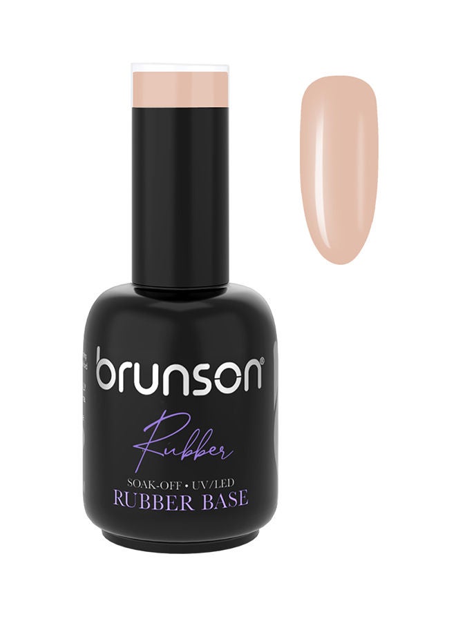 Rubber Base Gel Nail Polish Long Lasting Gel Polish Base for Chip-Free Shine Strengthens French Manicure Rubber Base Coat UV/LED Rubber Gel Soak Off Nail Art Gel Soak Off UV LED Curing Gel 18ml BRB3