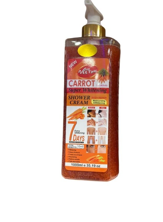 Carrot Super Whitening Shower Cream 1000 ML