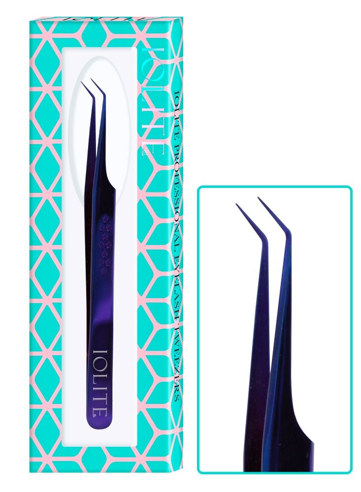 Lash Tweezers Professional Stainless Steel Curved Precision Tweezer for Eyelash Extensions, Volume Lashes, Electronics, Laboratory Work, Jewelry-Making,Crafting,Soldering, 2D-3D False Lashes, Nail Art