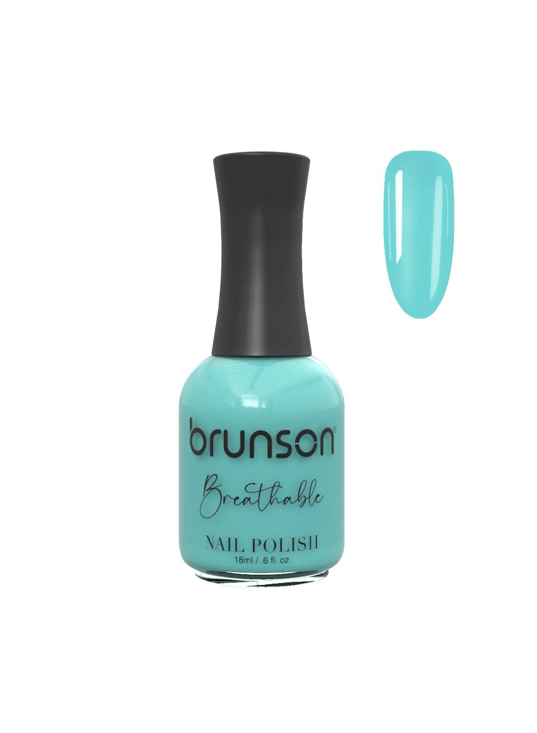 Brunson Breathable Nail Polish Halal Nail Lacquer Wudu friendly Quick Dry long lasting but easy peel off Glossy Shine Water Based Nail paint 18ml