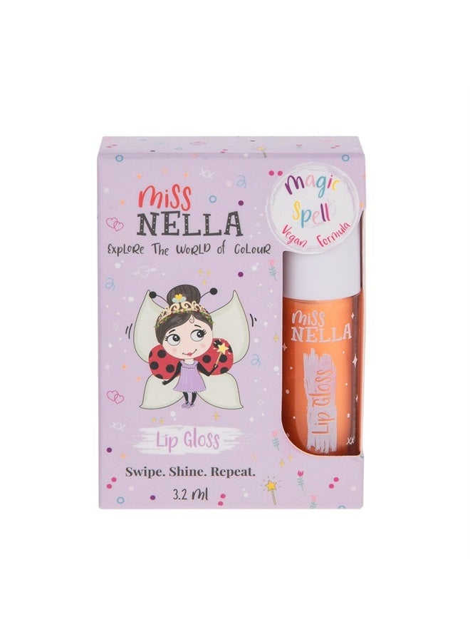Magic Spell Lip Gloss, Peach hydrating children Lip Gloss, watermelon scent, gentle on the skin. gives a sheer kiss of colour, with extra shine.
