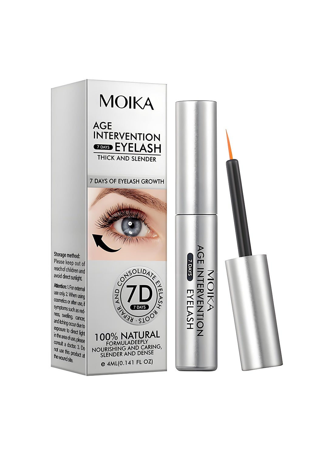 Eyelash Growth Serum, Natural Lash Enhancer for Longer & Thicker Lashes, 4ml