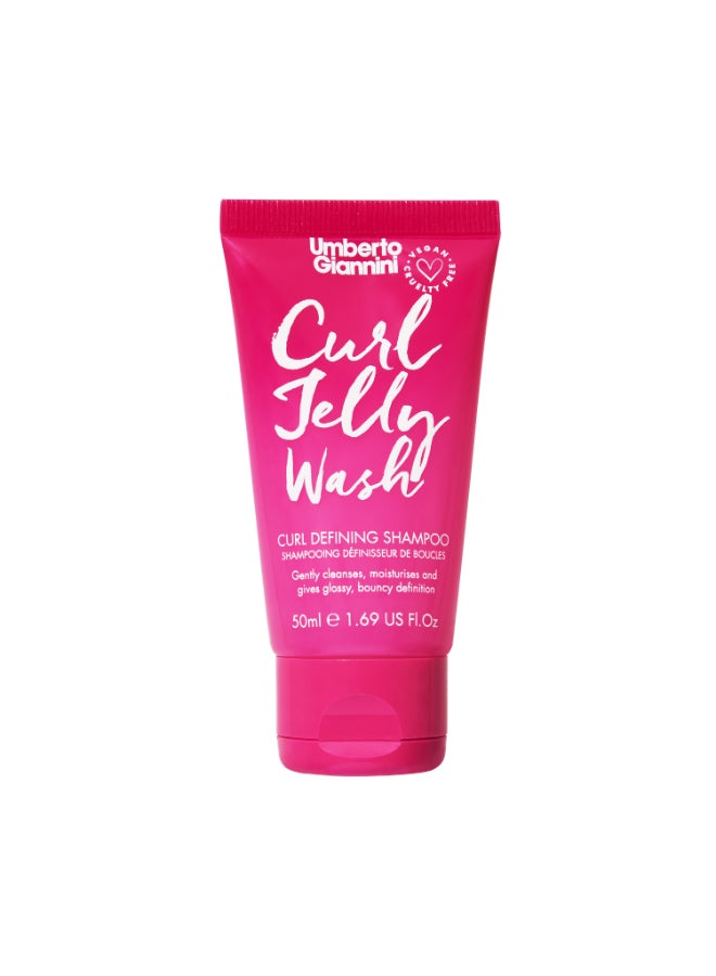 Mini Curl Jelly Wash Shampoo for Travel - Gentle, Low-Lather Formula Cleanses & Hydrates Curls on the Go (50 ml) - Packaging May Vary