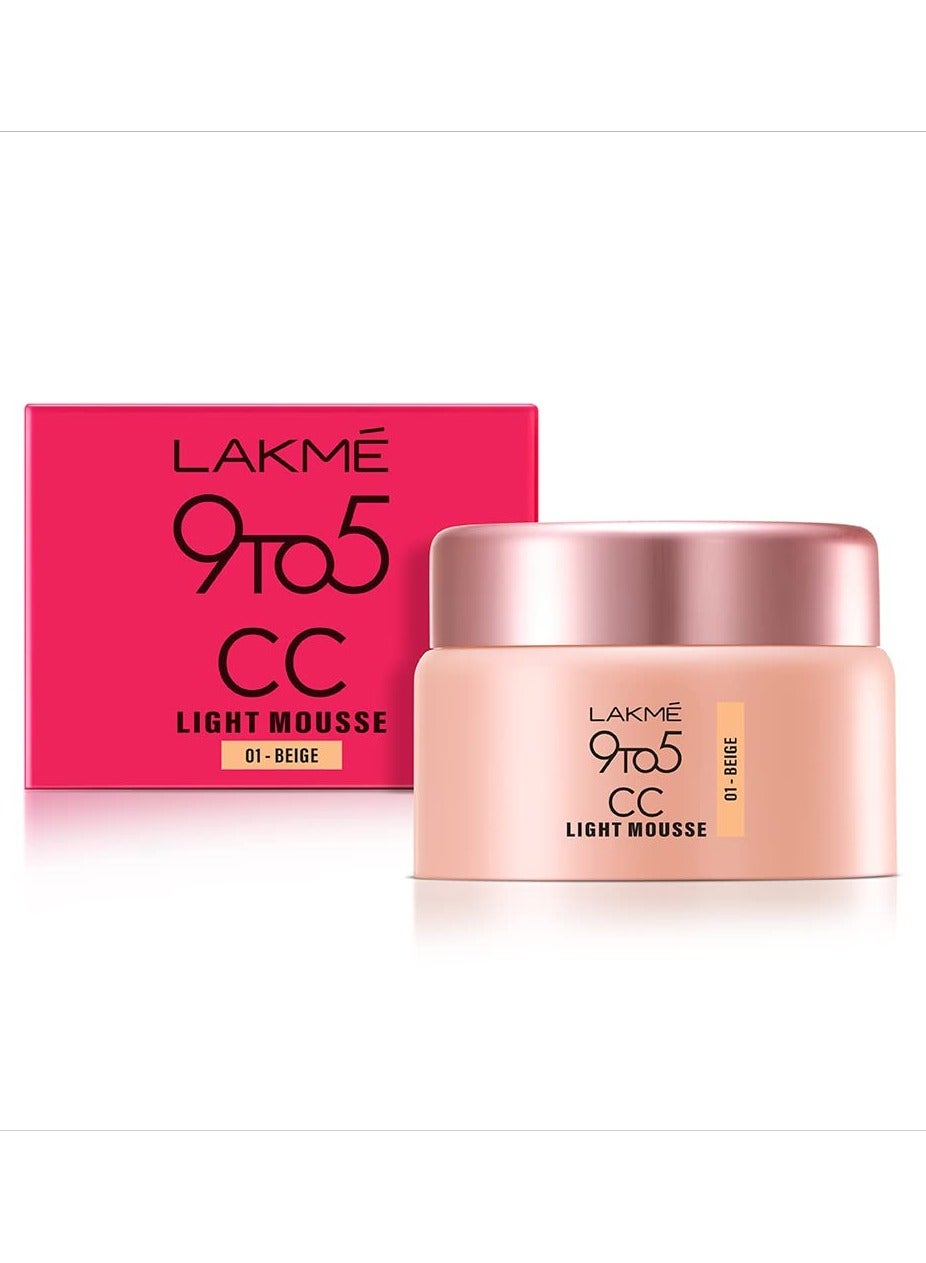Lakme 9to5 CC Light Mousse with Vitamin E & a Hint of Foundation 25gm