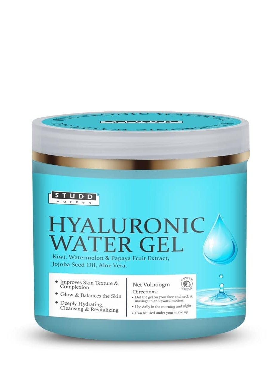 Studd Muffyn Hyaluronic Gel- for Hydration, Toning - with Hyaluronic Acid, Kiwi, Papaya, For All Skin Types for Men and Women-100ml