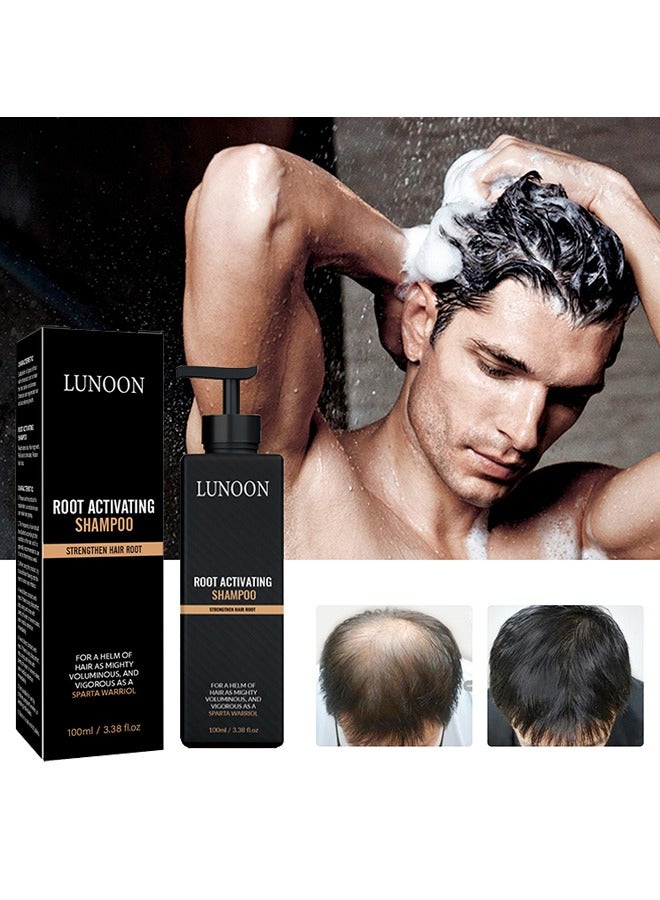 Root Activator Shampoo,Anti-Thinning Shampoo, Hair Regrowth, Hair Thickening, Deep Moisturizing, Natural Formula Shampoo for Dry Damaged Weak and Thin Hair Care 100ml