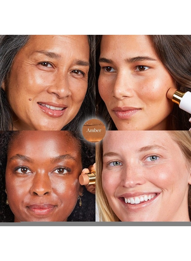 Sculpted Face Stick (AMBER - SUN KISSED BRONZE) Certified Organic Multi-Use Bronzer or Highlighter Glow Makeup Stick