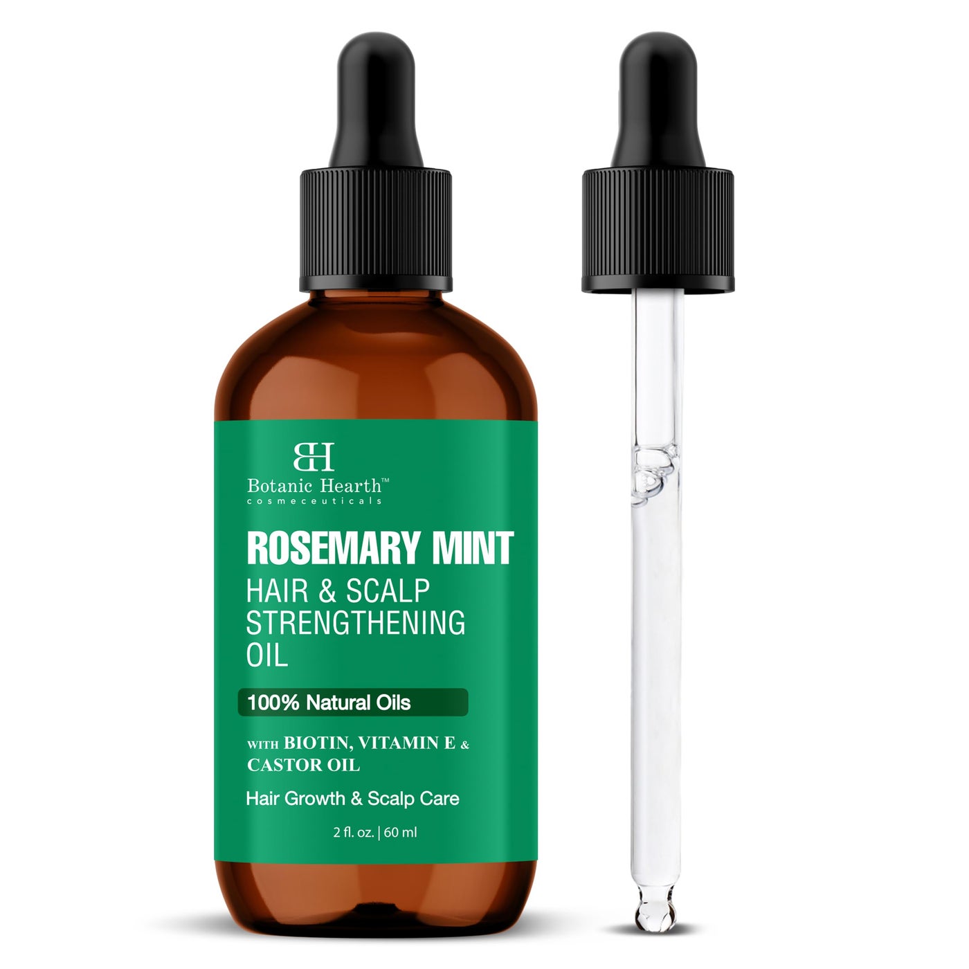 Botanic Hearth Weightless Mint Rosemary Oil for Hair Growth with Biotin, Vitamin E Oils | Lightweight Hydrating Summer Hair Oil for Strengthening, Nourishing & Volumizing for Men and Women| 2Fl Oz