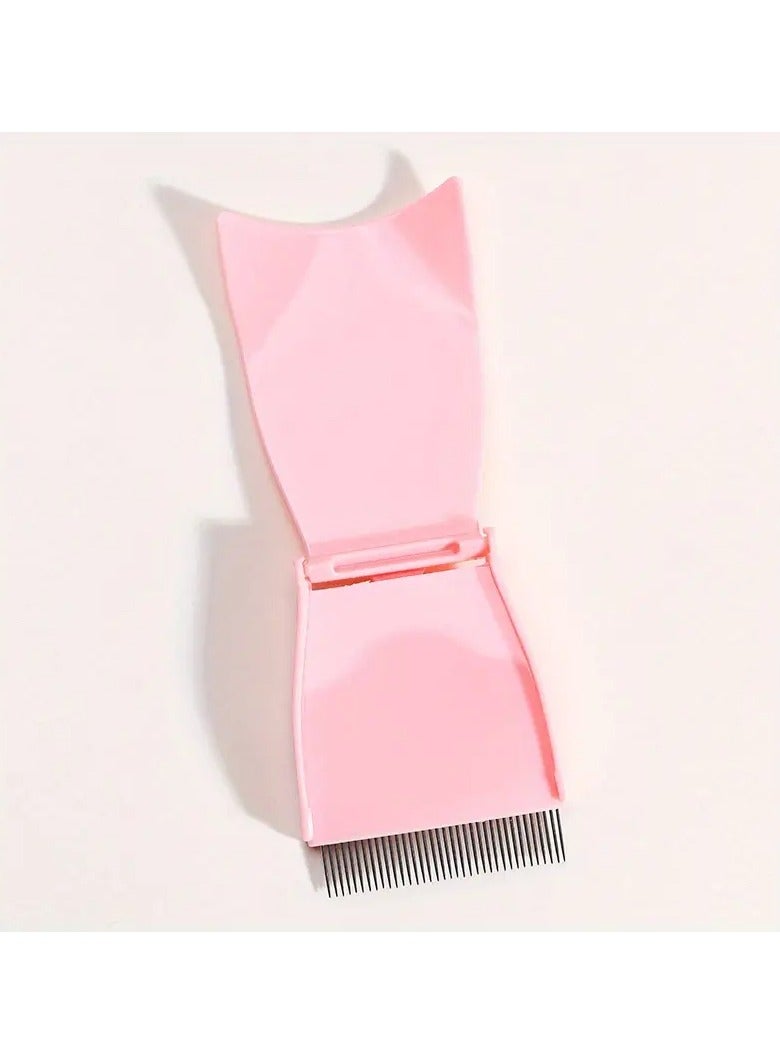 Single foldable steel needle eyelash comb, eyelash comb, eyebrow brush, eyelash separator, mascara applicator, eyelash definer, foldable