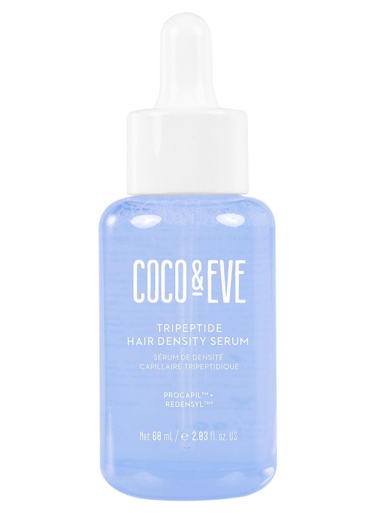 Coco & Eve Boost Therapy Tripeptide Hair Density Serum. For Thicker, Fuller Hair. Anti-Hair Loss & Shedding, Lightweight Scalp Treatment with Biotin & Caffeine for Volume & Restoration (2.03 Fl Oz)