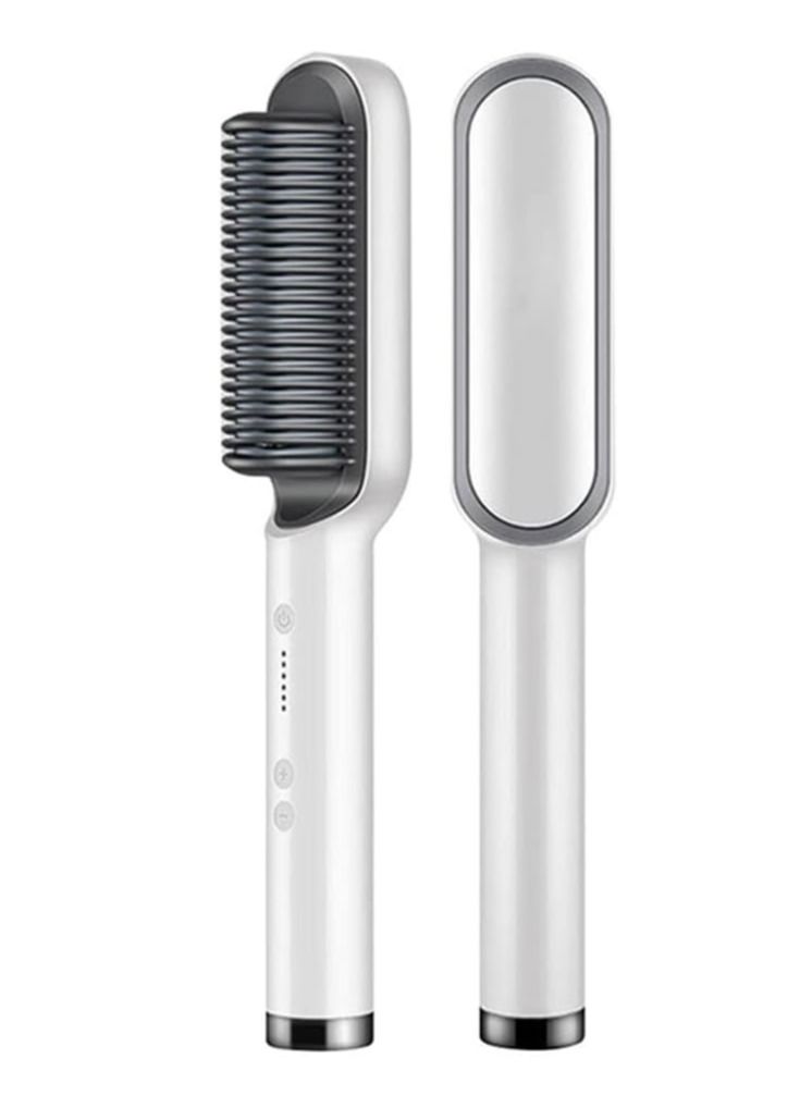 Hair Straightener Brush, Hair Straightening Iron Comb, Fast Heating & 5 Temp Settings & Anti-Scald, Perfect for Professional Salon at Home Hair Styler