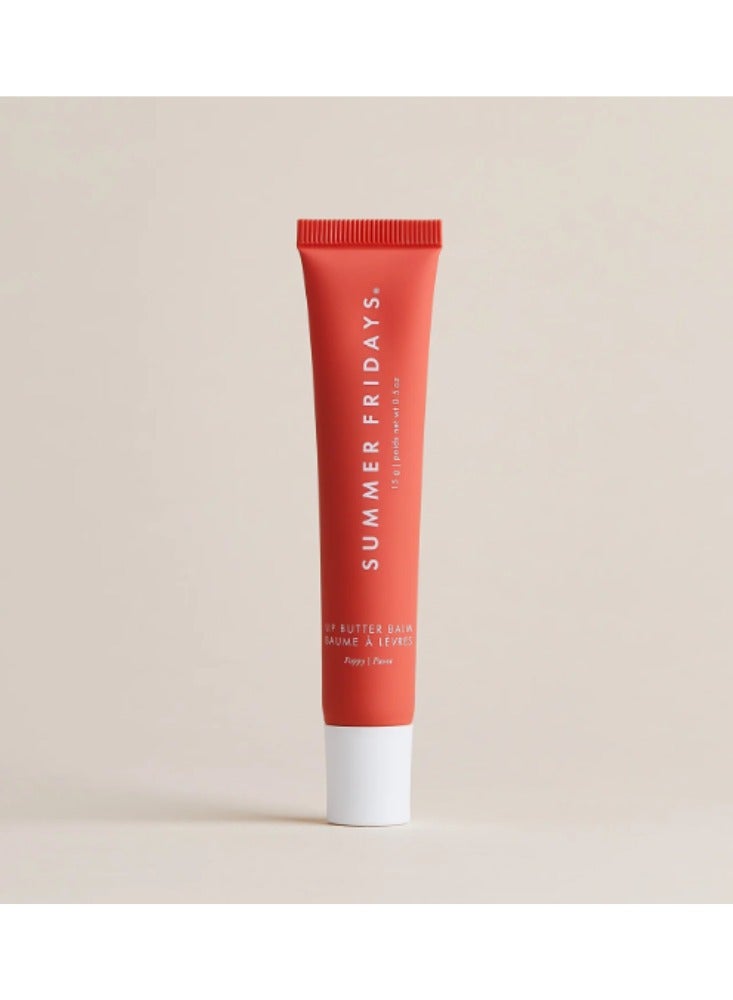SUMMER FRIDAYS Lip Butter Balm - Hydrating & Shiny Lip Treatment, Poppy 15g
