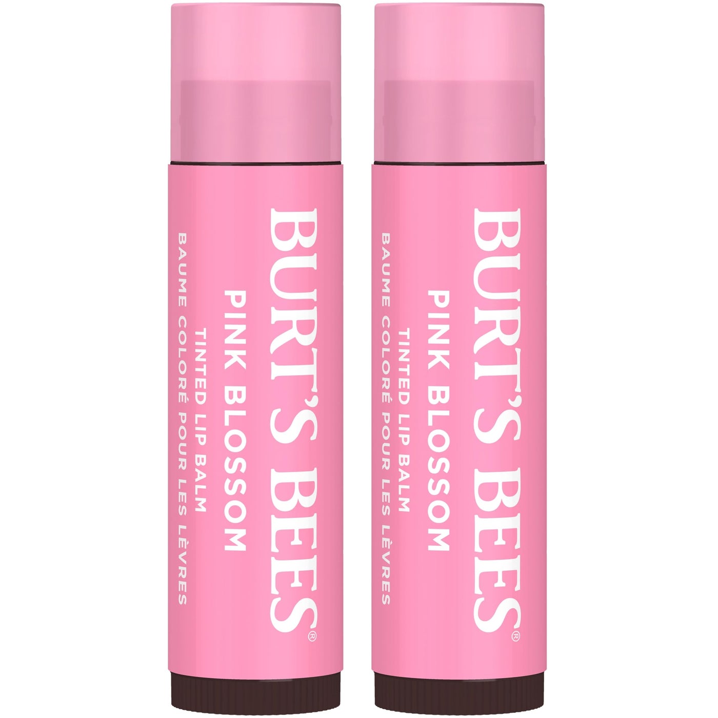 Burts Bees Tinted Lip Balm Pink Blossom; 8 Hour Moisture; Provides a Hint of Color; Nourishing Shea Butter; 100% Natural Origin; 1 Tube; 0.15 Oz. (Package May Vary)