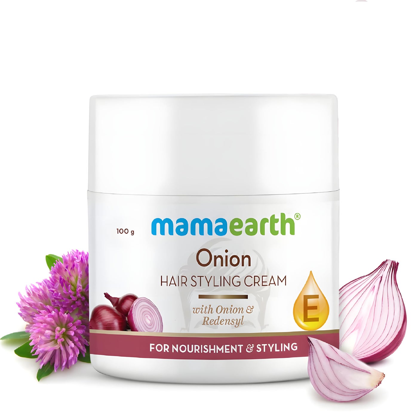 Mamaearth Onion Hair Styling Cream for Men | Gives Flexible Hold & Natural Shine | Suits All Hair Types | Redensyl Infused | Styling with Hair Care | 3.53 Oz/100g