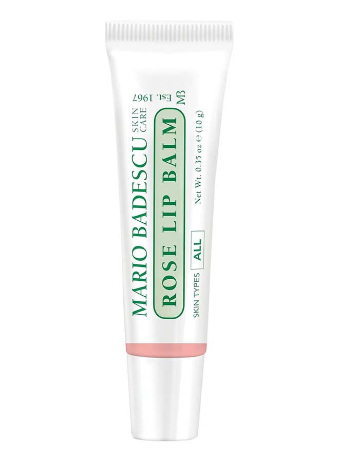 Moisturizing Rose Lip Balm Squeeze Tube 0.35 oz | Nourishing & Softening Rose-Scented Daily Lip Balm | Hydrating Lip Treatment for Dry & Chapped Lips | Squeeze Tube Portable Everyday Moisturising Lip Care