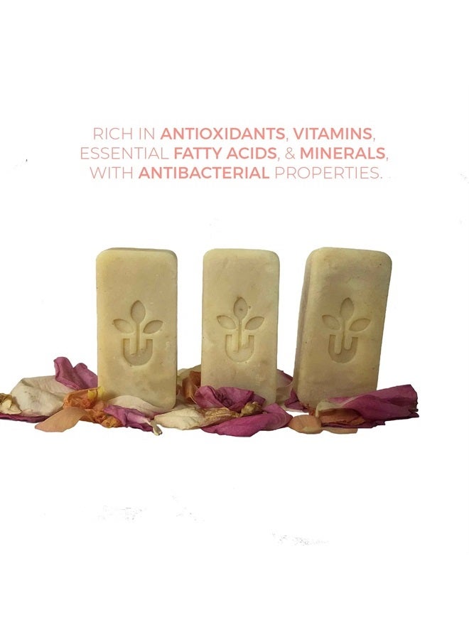 Urbanized - Handmade Natural Rose Petals Soap Skin Care Gift Set Healing Hydrator - Face Hand Body Bath Accessories Eco-friendly Cleanser - For Men Women - Gentle Scent (6 oz total (2 oz each))