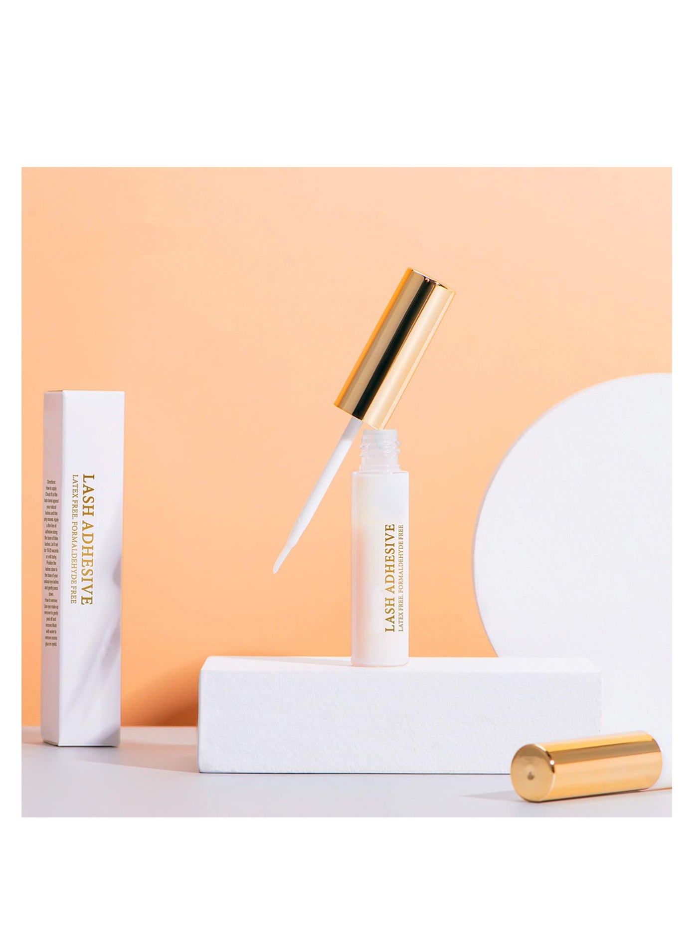 Lash Glue, Cluster False Eyelashes Gule Strip Lash Glue for DIY Lash Extensions Super Strong Hold Eyelash Adhesive Waterproof Long Lasting for Lash Cluster Fast Drying Clear Eye Lash Glue