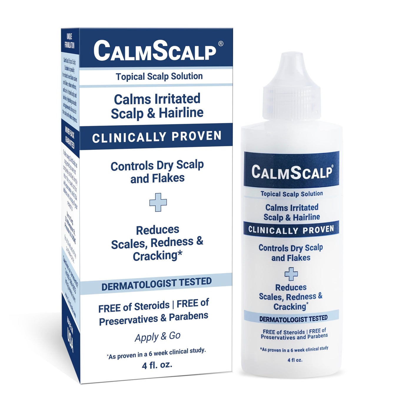 CalmScalp Scalp Serum | Scalp Itch Relief | Scalp Treatment | Exfoliates Scales and Hairline Flakes | Clinically Proven | Made in USA | 4 oz