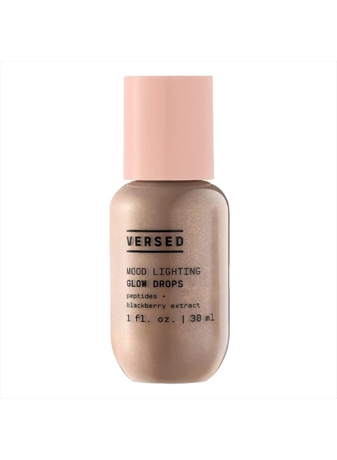 Mood Lighting Luminizing Glow Drops, Sheer Bronzed - Liquid Highlight & Bronzing Drops with Illuminating Light-Reflecting Pigments - Antioxidants & Hydrating Hyaluronic Acid - Vegan (1 fl oz)