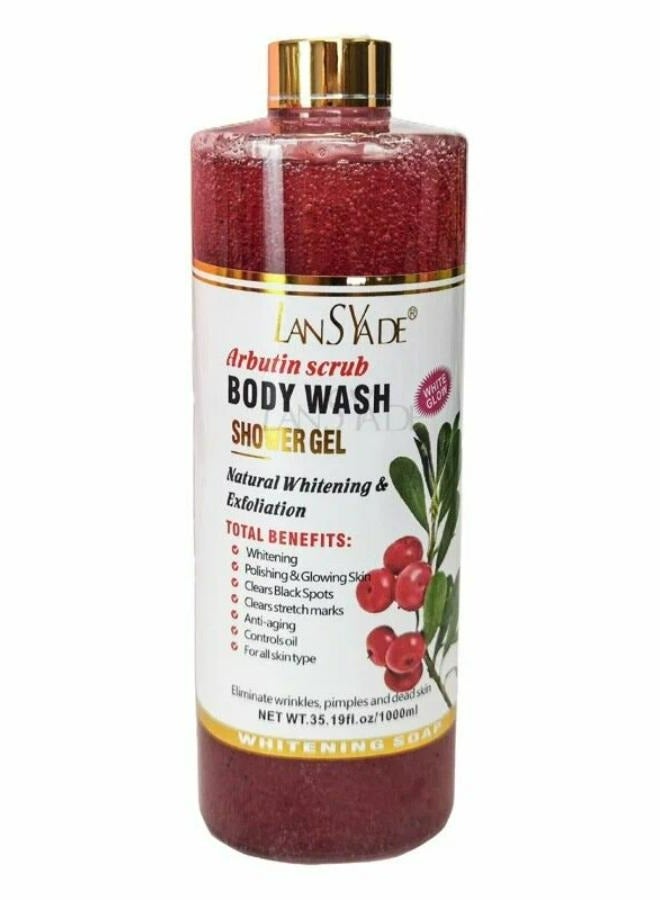 Arbutin Scrub Body Wash And Shower Gel 1000 ML