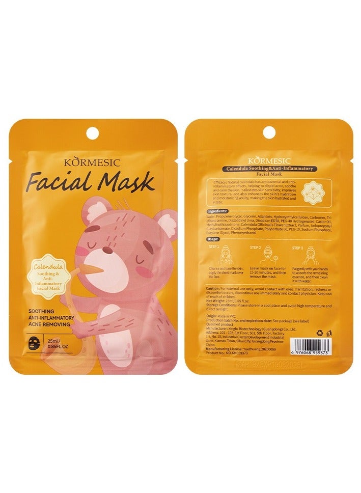 5 packs Calendula Soothing Mask 25ml - Gentle & Nourishing