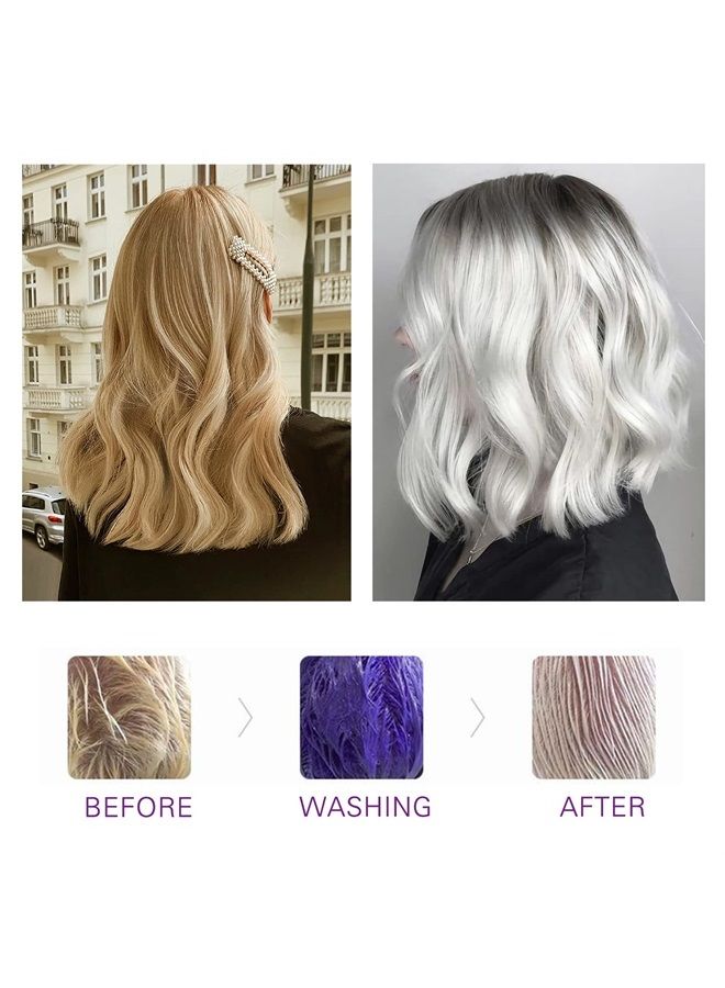 3 Minutes Purple Shampoo, Moisturizing Color Correction Sulfate Free Shampoo，No Yellow Shampoo for No Brass or Yellow - Argan Oil Keratin Infused,16.9OZ