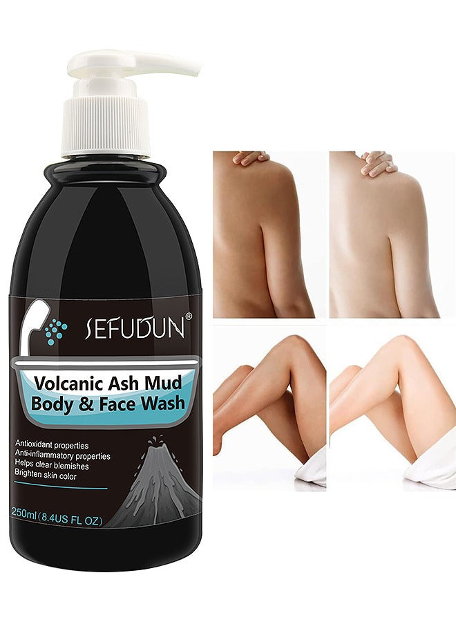 Volcanic Ash Mud Body Wash Shower Gel Deep Sea Mud Whitening Body 250ML