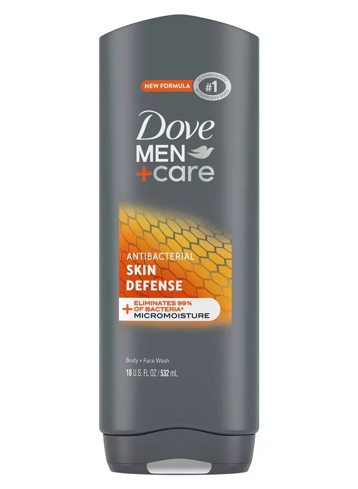 Dove Men+Care Body Wash For Smooth and Hydrated Skin Care Skin Defense Effectively Washes Away Bacteria While Nourishing Your Skin 532ml