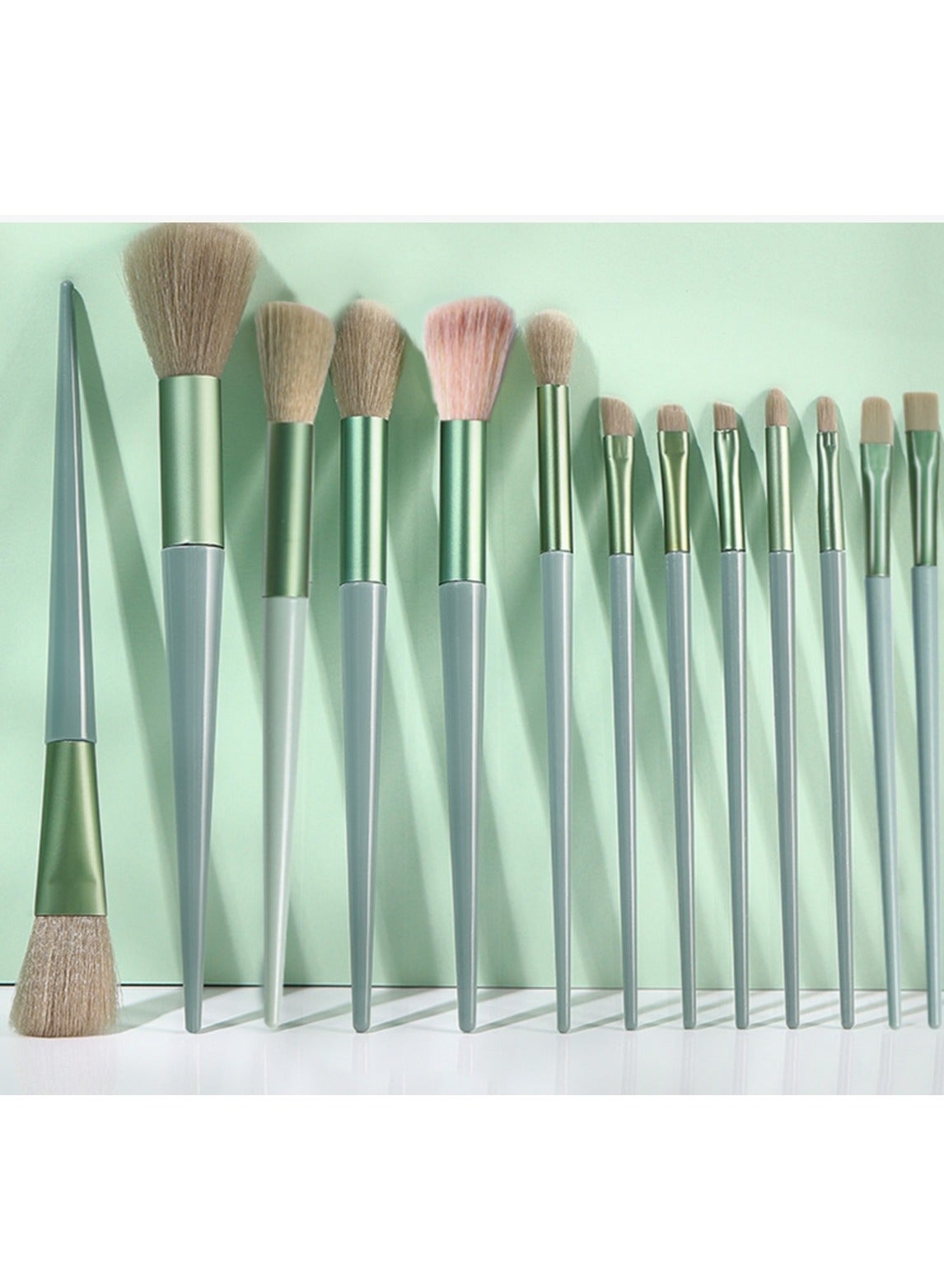 13 piece makeup brush set, portable soft hair concealer, foundation make-up, powder blusher, eye shadow, cosmetics brush, full set of beauty tools（Fabric storage bag）