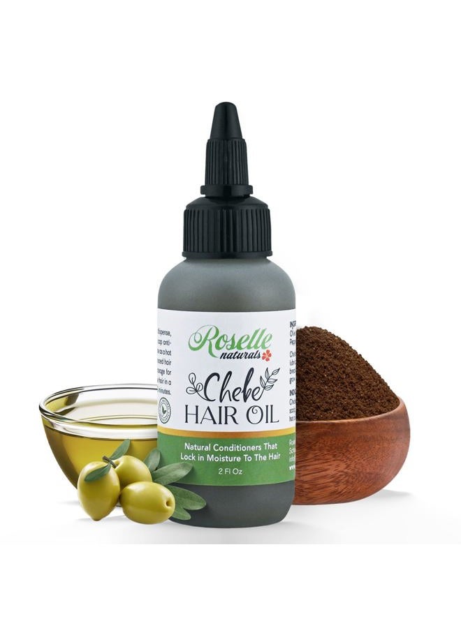 Chebe Oil for Hair Growth Made in USA 2 Fl Oz - Chebe Powder Hair Oils, Chebe Hair Growth Oil for Stronger, Longer, Thicker Hair