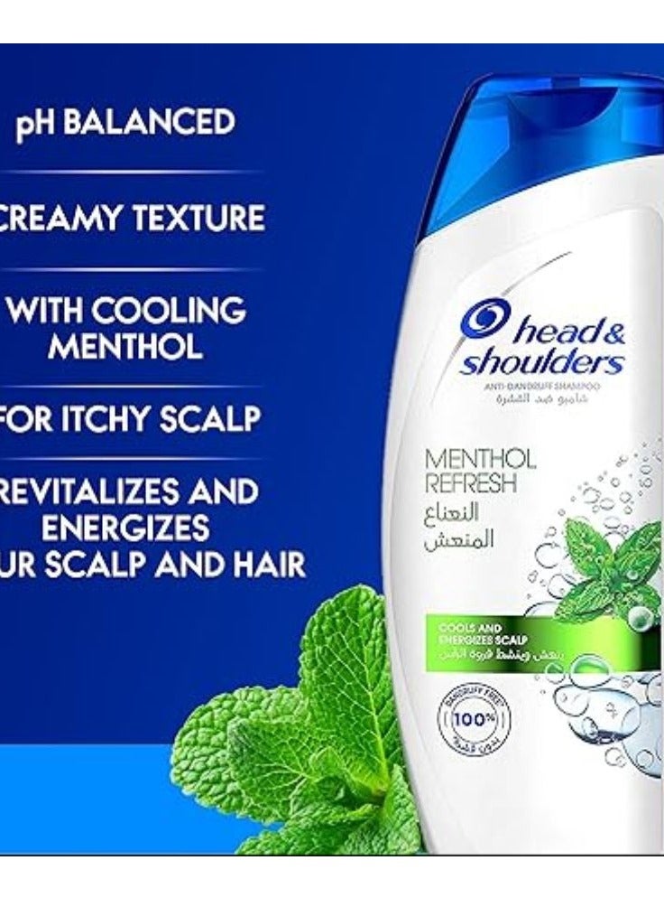 Menthol Refresh Anti Dandruff Shampoo for Itchy Scalp 400ml
