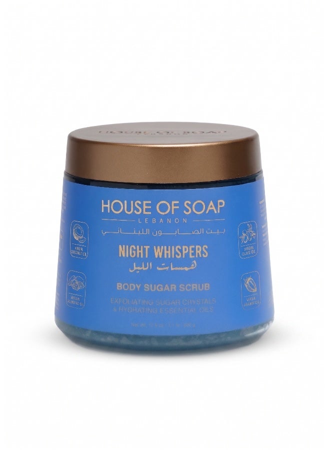 Night Whispers Body Sugar Scrub Exfoliating & Moisturizing Skincare Treatment for Soft Smooth Glowing Skin – 500g