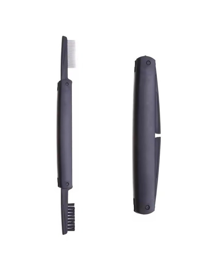 Black Stainless Steel Eyebrow Brush Eyelash Comb Beauty Tools Eyelash Extensions Supplies