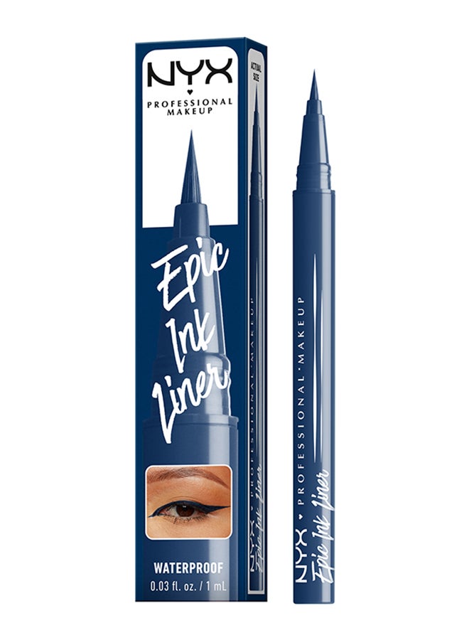 Epic Ink Liner Waterproof Liquid Eyeliner - Mid Night Rise Vegan Formula Intense Pigment