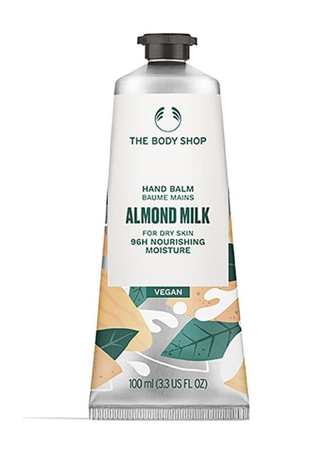 Almond Milk Hand Balm for Dry Sensitive Skin – 96Hr Moisture with Shea Butter & Organic Almond Oil | Fast-Absorbing Vegan Hand Cream, 100ml