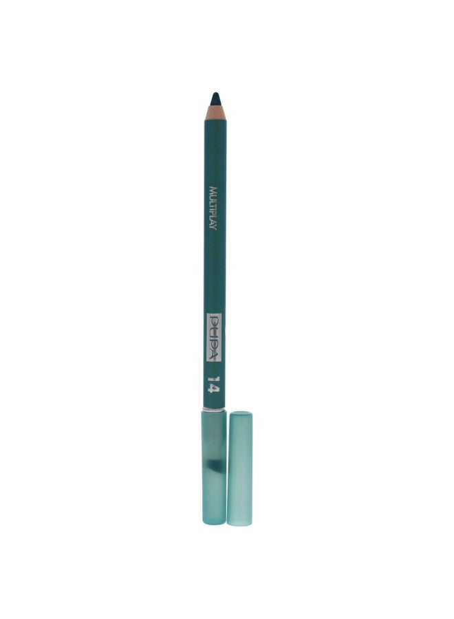 Pupa Milano Multiplay Eye Pencil - 14 Water Green for Women - 0.04 oz Eye Pencil