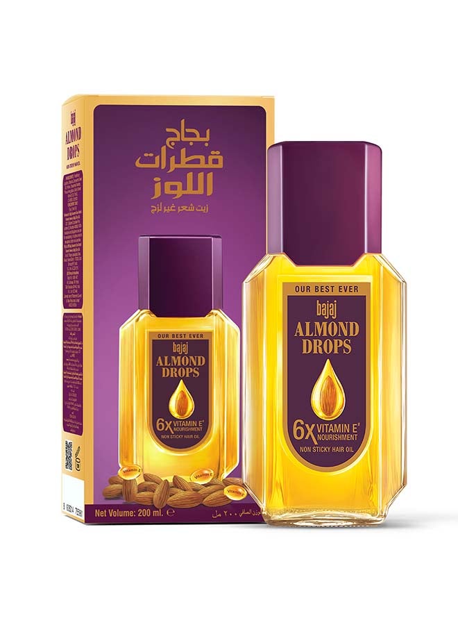 Almond Oil Enriched With 6X Vitamin E, Light And Non-Sticky, Hair Fall Control |200Ml