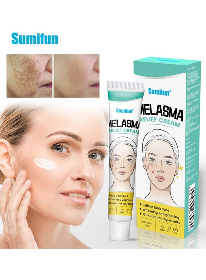 Melasma Relief Cream for Face Hyperpigmentation Treatment Dark Spots, Melasma, Freckle, Sun Spots Removal Dark Spot Corrector Cream for Women and Men 20g