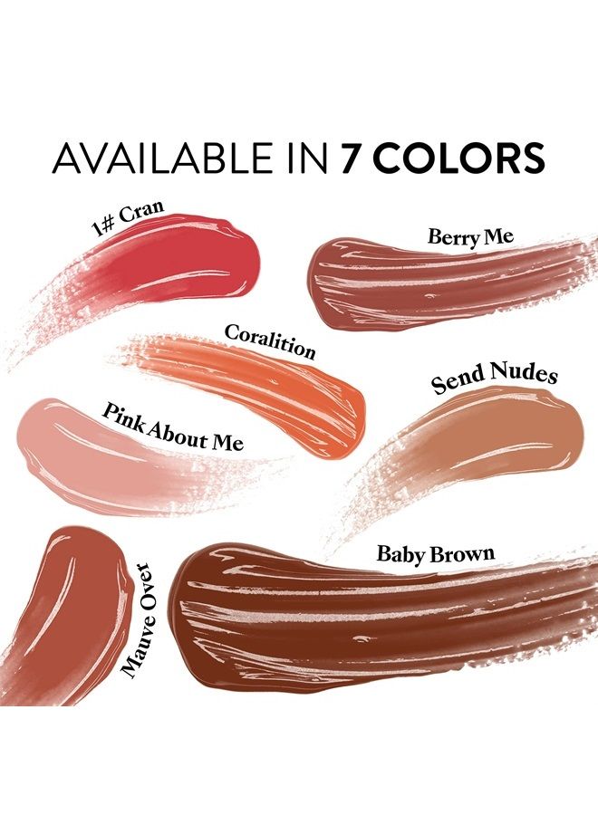 Cosmetics | Brown Nude Lip Gloss, Baby Brown | Vegan, Paraben-Free, Cruelty-Free Gloss Topper | Long Lasting and Moisturizing Lipgloss